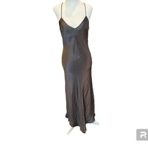 Zara Gray Satin Dress Size XS